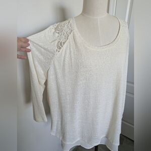 Eyeshadow Cream Lace Women's Blouse